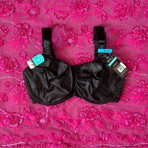 NWT black wired bali minimizer bra